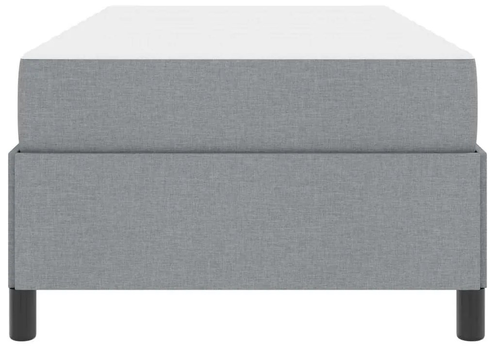 vidaXL Κρεβάτι με ελατήρια Ανοιχτό γκρι 80 x 200 cm ύφασμα