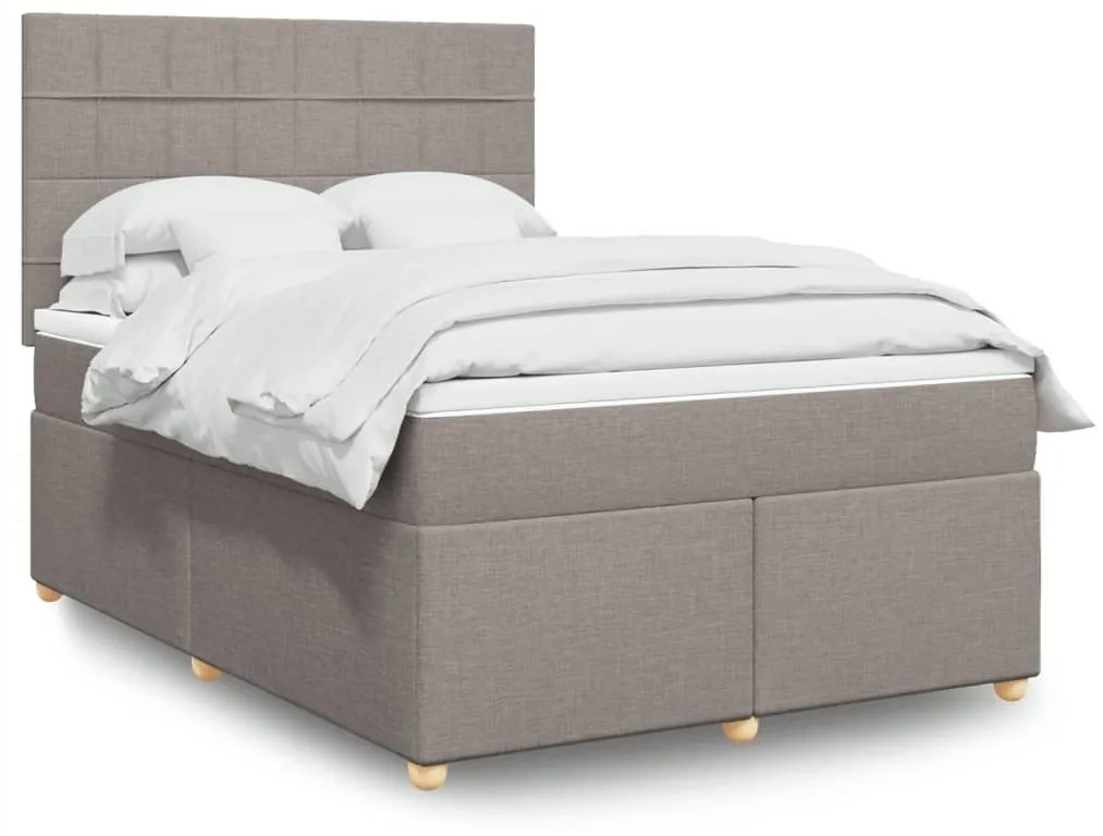 ΚΡΕΒΑΤΙ BOXSPRING ΜΕ ΣΤΡΩΜΑ TAUPE 140X200 ΕΚ. ΥΦΑΣΜΑΤΙΝΟ 3293607