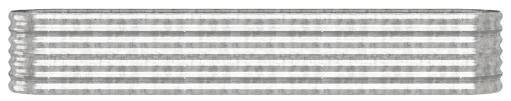 vidaXL Ζαρντινιέρα Ασημί 224x40x36 εκ. Γαλβανισμένος χάλυβας