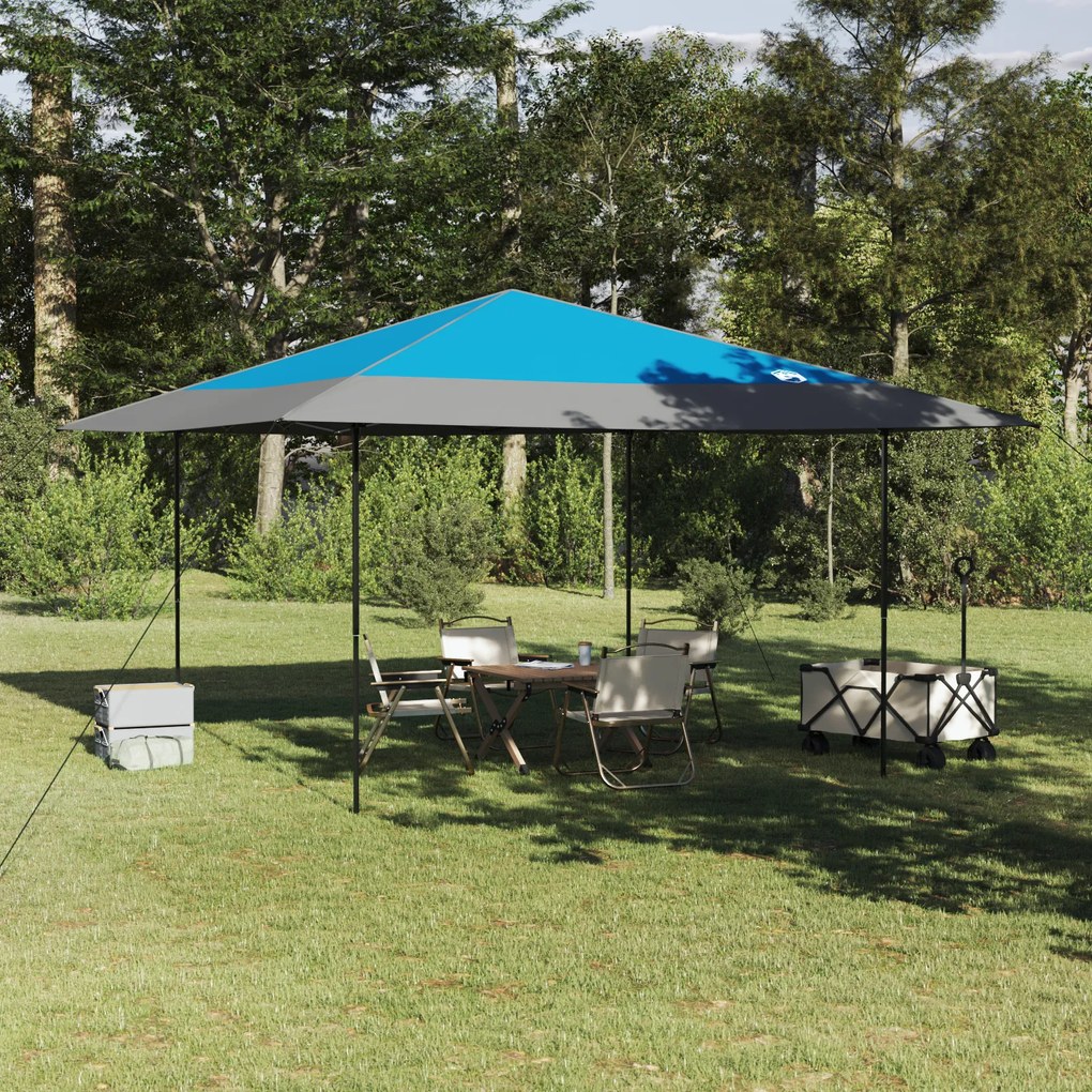 vidaXL Σκηνή Σκίασης Μπλε 400 x 400 x 227 / 236 / 245 εκ Ύφασμα Oxford