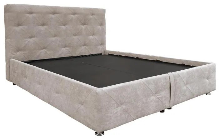 Επενδυμένο Κρεβάτι Libert Fylliana με Πάτωμα Μπέζ 160x200 εκ. 170x220x110 εκ.