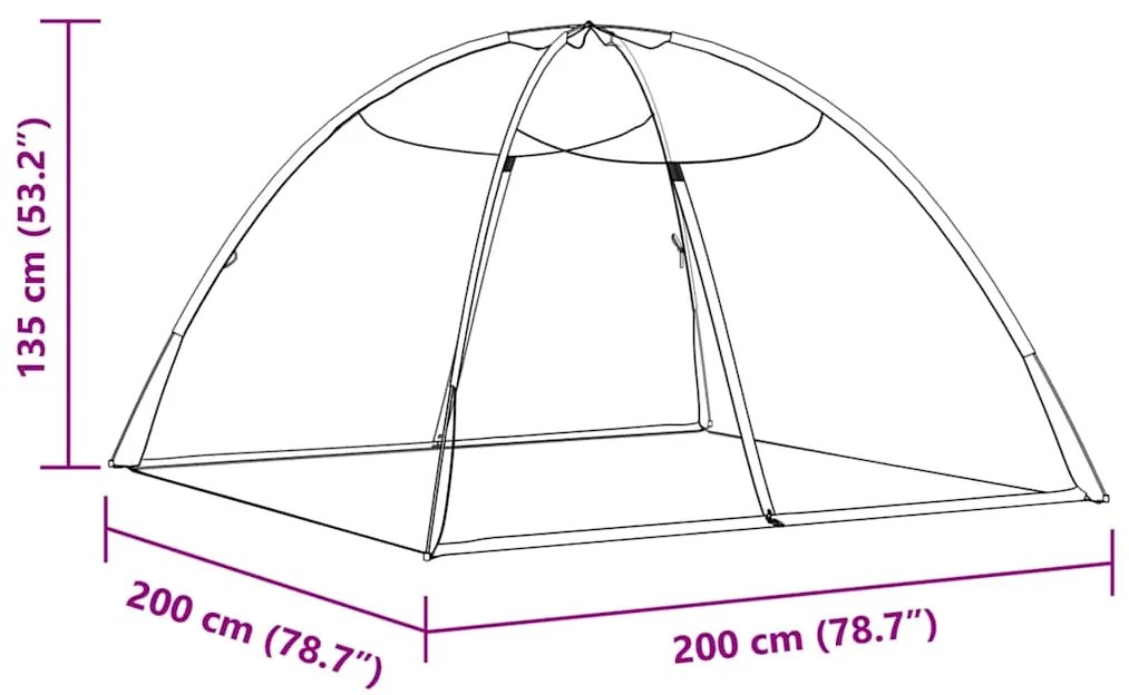 ΚΟΥΝΟΥΠΙΕΡΑ MONGOLIA ΜΕ ΠΟΡΤΕΣ 200 ΔΙΧΤΥ ΛΕΥΚΟ 200X200X130 ΕΚ. 4010049