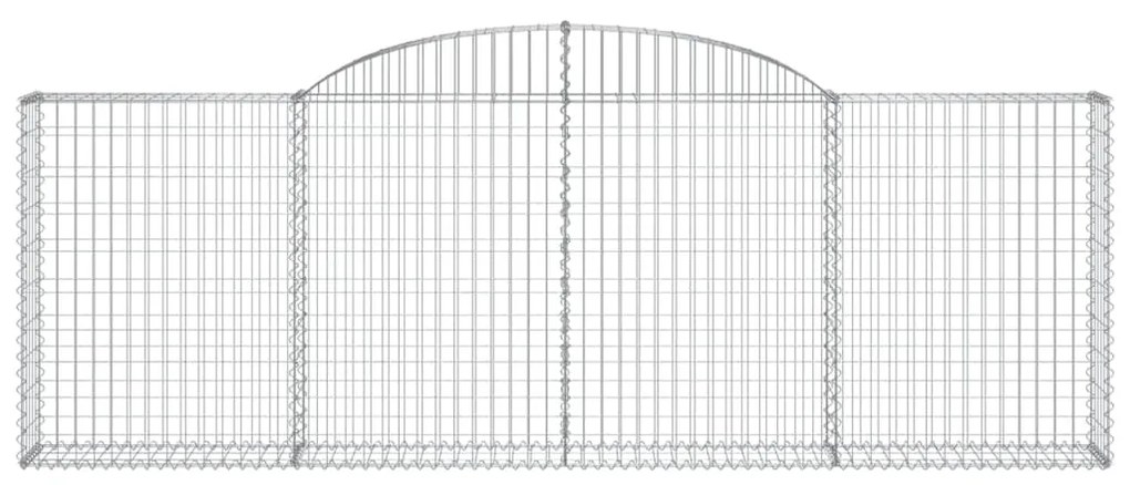 vidaXL Συρματοκιβώτια Τοξωτά 7 τεμ. 300x30x100/120 εκ. Γαλβαν. Ατσάλι