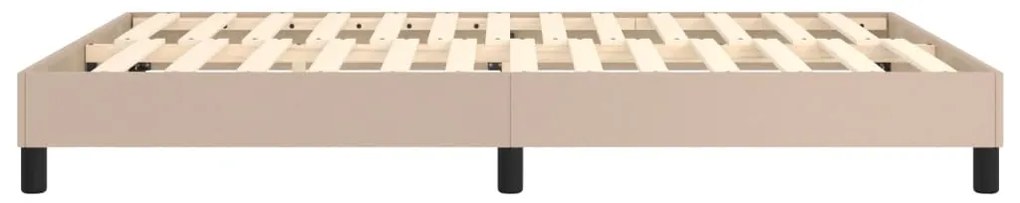 vidaXL Πλαίσιο Κρεβατιού Καπουτσίνο 140x190 εκ. από Συνθετικό Δέρμα