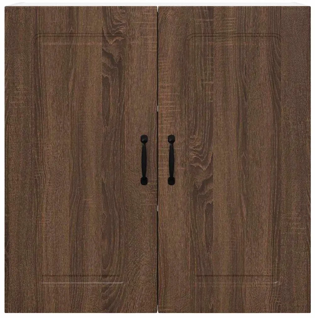 vidaXL Κρεμαστό ντουλάπι κουζίνας με ράφι Καφέ δρυς 80 x 31 x 80 εκ.