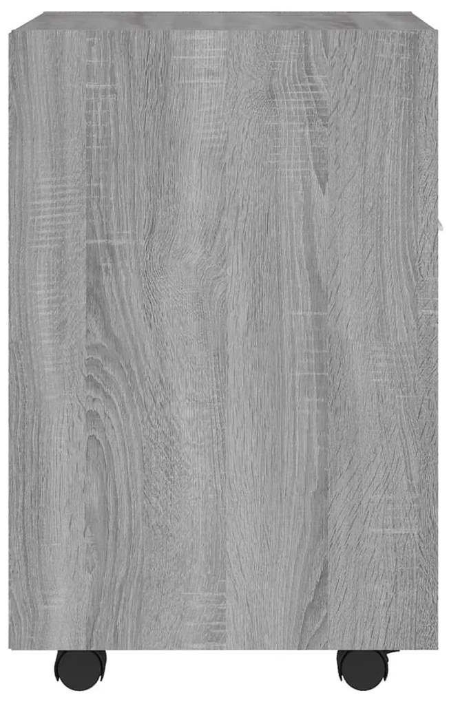 vidaXL Ντουλάπι με Ροδάκια Γκρι Sonoma 33x38x60 εκ. Επεξεργασμένο ξύλο
