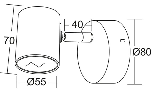 ΣΠΟΤ Ι ΜΑΥΡΟ ΜΑΤ 1ΧGU10 ORFEAS - SUH1891PB