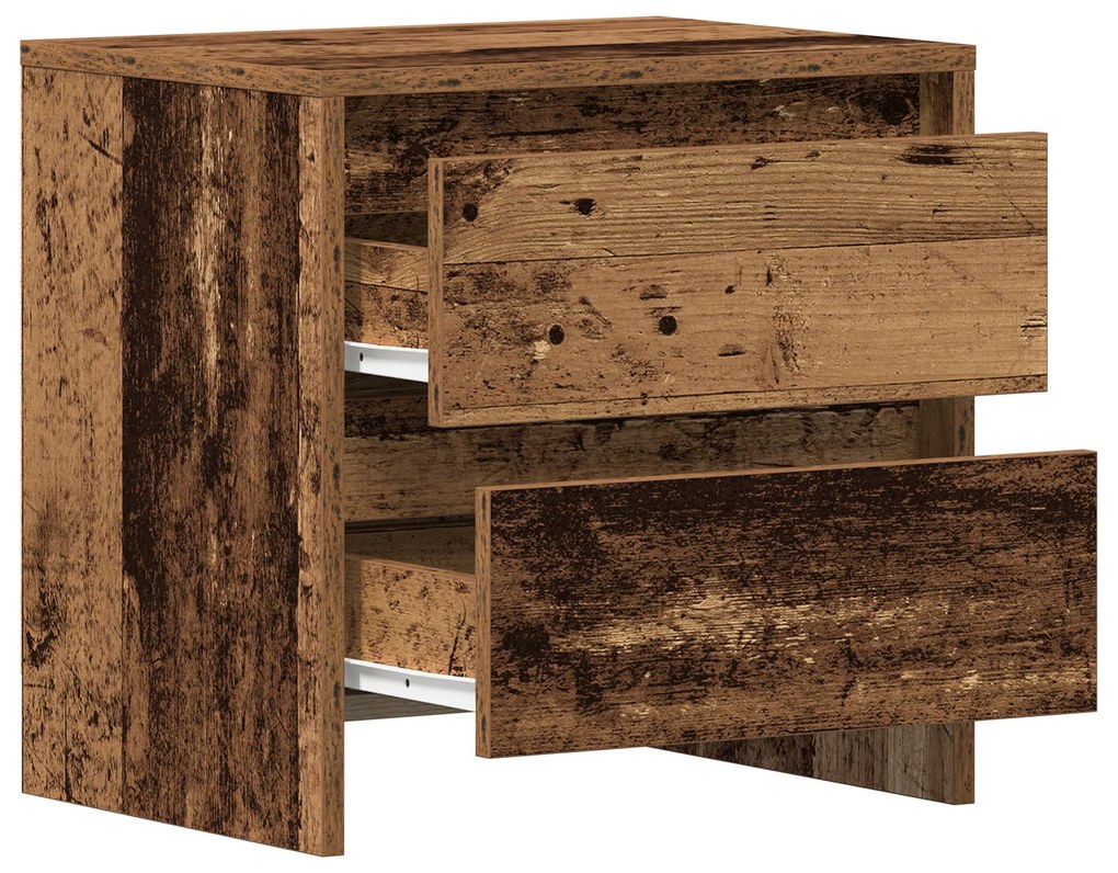 vidaXL Κομοδίνο 2 τεμ Παλιό Ξύλο 45x34x44,5 εκ Επεξεργασμένο Ξύλο