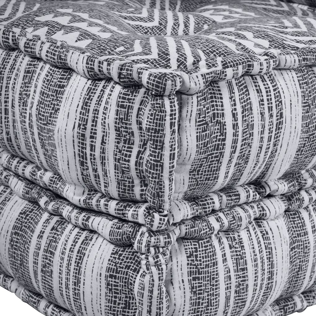 vidaXL Pouffe Modular  σε γκρι - 70x70x36 εκ. ύφασμα