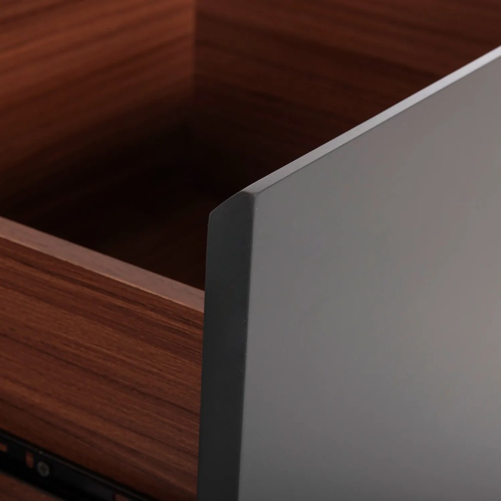 ΕΠΙΠΛΟ ΤΗΛΕΟΡΑΣΗΣ HUDSON HM9748 MDF ΚΑΠΛΑΜΑΣ ΚΑΡΥΔΙΑΣ ΚΑΡΥΔΙ&amp;ΣΚΟΥΡΟ ΓΚΡΙ 180x40x50Υ