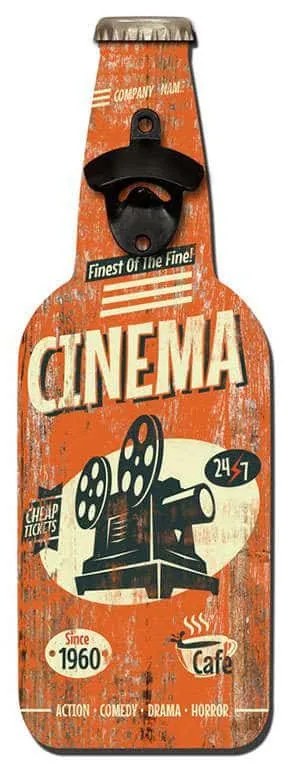 Διακοσμητικό Επιτοίχιο Μπουκάλι Μπύρας Με Ανοιχτήρι XCM163356S 147-26-015 14x5,5x40cm Brown Ξύλο