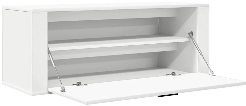 vidaXL Παπουτσοθήκη Επιτοίχια Λευκή 100x35x38 εκ. Επεξεργασμένο Ξύλο