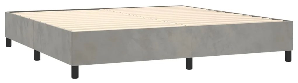 ΚΡΕΒΑΤΙ BOXSPRING ΜΕ ΣΤΡΩΜΑ ΑΝΟΙΧΤΟ ΓΚΡΙ 180X200 ΕΚ. ΒΕΛΟΥΔΙΝΟ 3132693