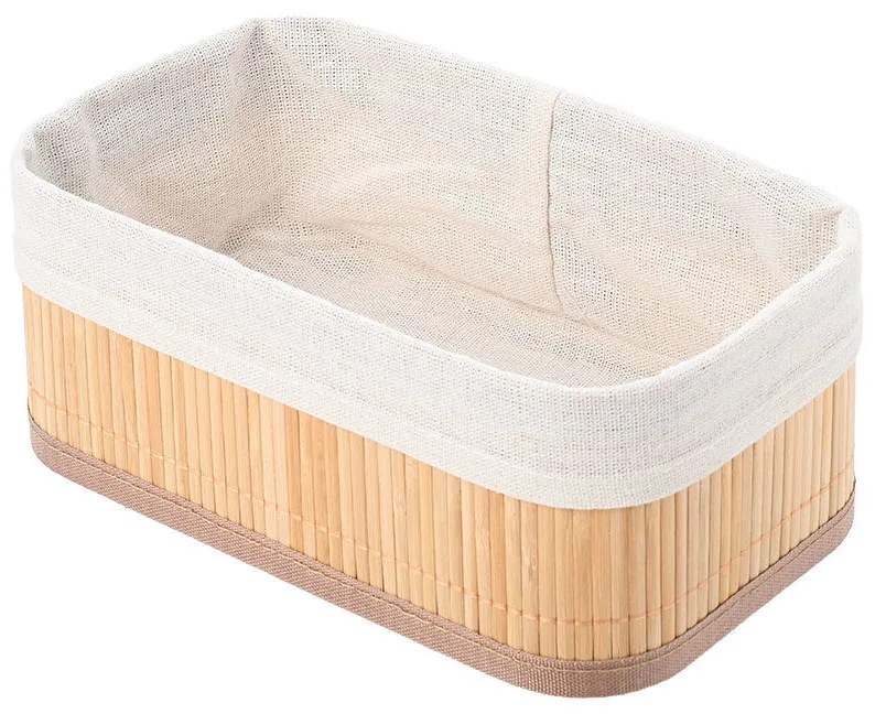 Καλάθι Οργάνωσης με Επένδυση 24,5x10cm Estia Home Art Bamboo Essentials 02-19655