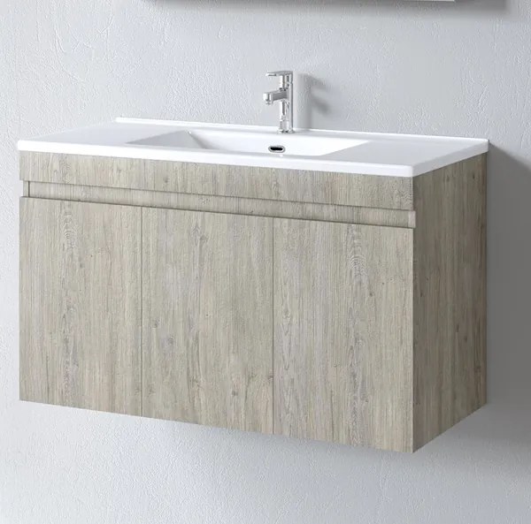 Σετ Έπιπλο Μπάνιου OMEGA BEIGE OAK 100 9SOM100BON Πάγκο 97x44x60cm