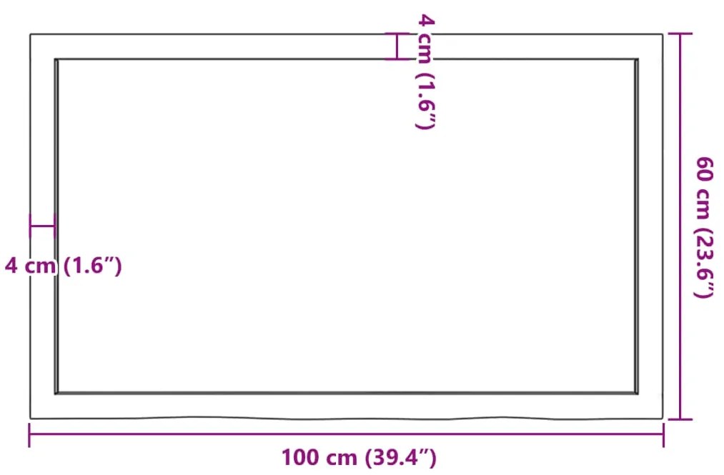 ΡΑΦΙ ΤΟΙΧΟΥ 100 X 60 X 4 ΕΚ. ΑΠΟ ΑΚΑΤΕΡΓΑΣΤΟ ΜΑΣΙΦ ΞΥΛΟ ΔΡΥΟΣ 363570