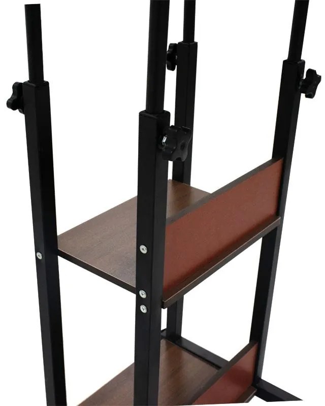 Βοηθητικό τραπέζι Babs τροχήλατο καρυδί-μαύρο 60x40x86εκ 60x40x92 εκ.