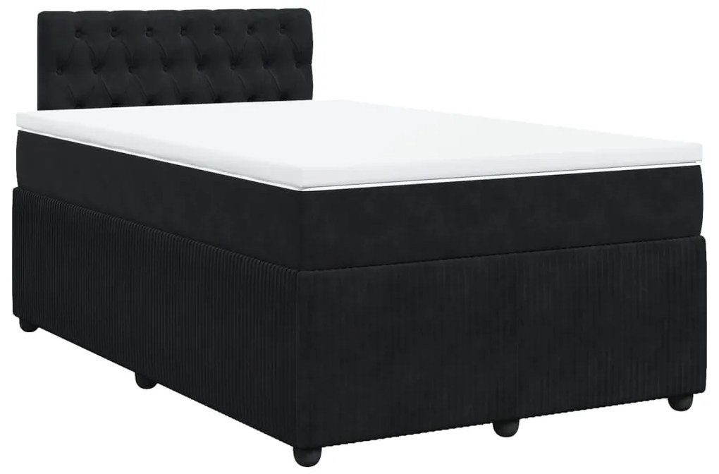 ΚΡΕΒΑΤΙ BOXSPRING ΜΕ ΣΤΡΩΜΑ ΜΑΥΡΟ 120 X 200 ΕΚ. ΒΕΛΟΥΔΙΝΟ 3290018