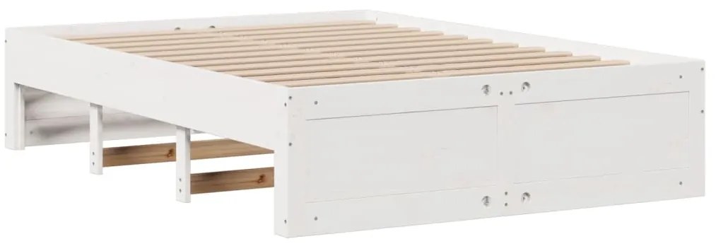 vidaXL Κρεβάτι Βιβλιοθήκη Χωρίς Στρώμα 150x200 εκ Μασίφ Ξύλο Πεύκου