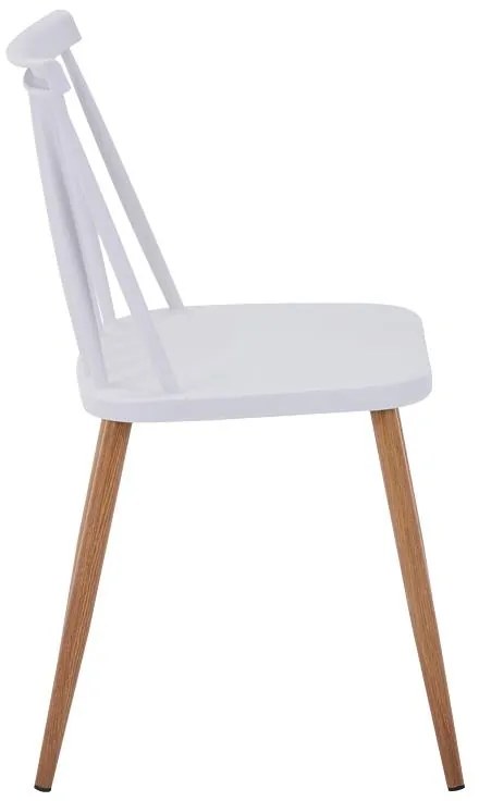 Καρέκλα Aurora I pp σε λευκή απόχρωση-πόδι μεταλλικό φυσικό 43x48x79εκ 43x48x79 εκ.