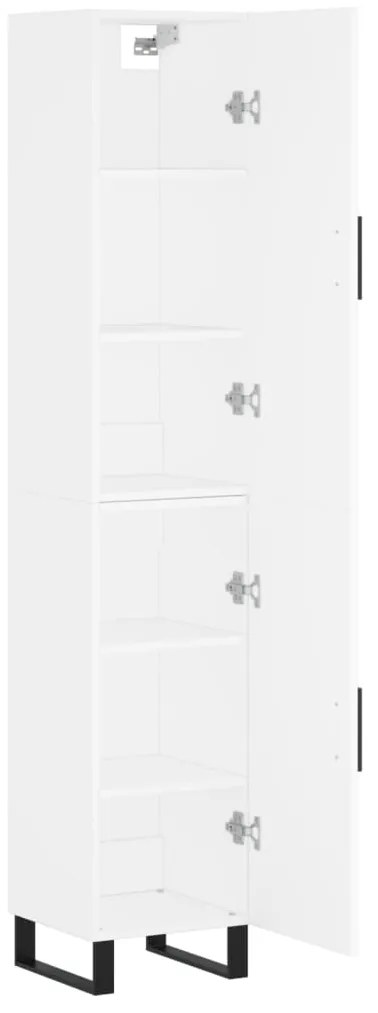 vidaXL Ντουλάπι Λευκό 34,5 x 34 x 180 εκ. από Επεξεργασμένο Ξύλο