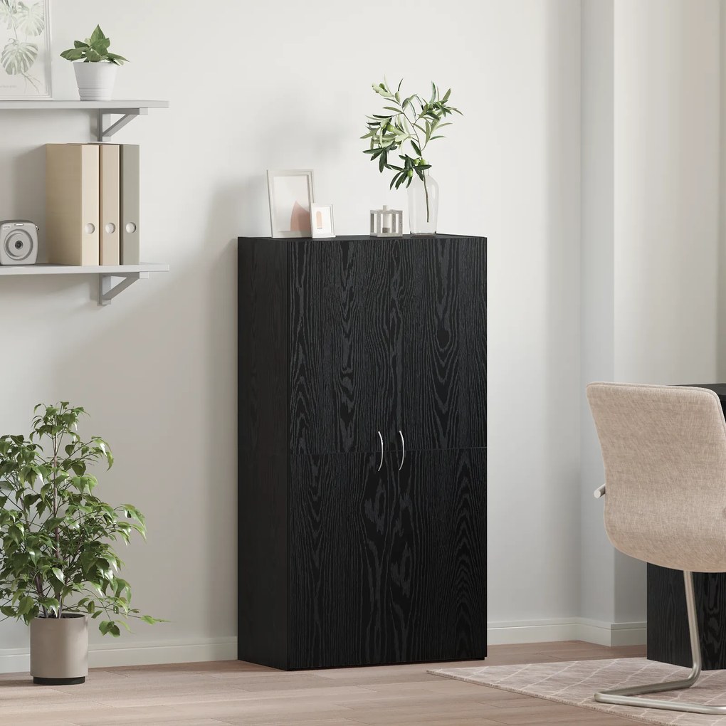 vidaXL Γραφείο Ντουλάπι Μαύρη δρυς 60 x 32 x 115 cm Επεξεργασμένο ξύλο