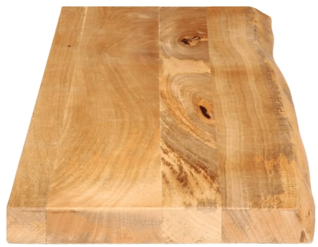 vidaXL Επιφάνεια Τραπεζιού 100x20x2,5 εκ. Live Edge Μασίφ Ξύλο Μάνγκο