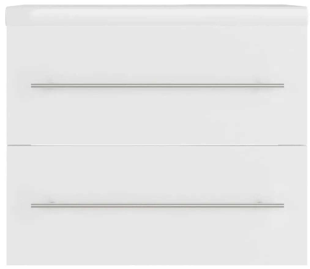 vidaXL Ντουλάπι Μπάνιου με Νιπτήρα Λευκό από Επεξεργασμένο Ξύλο