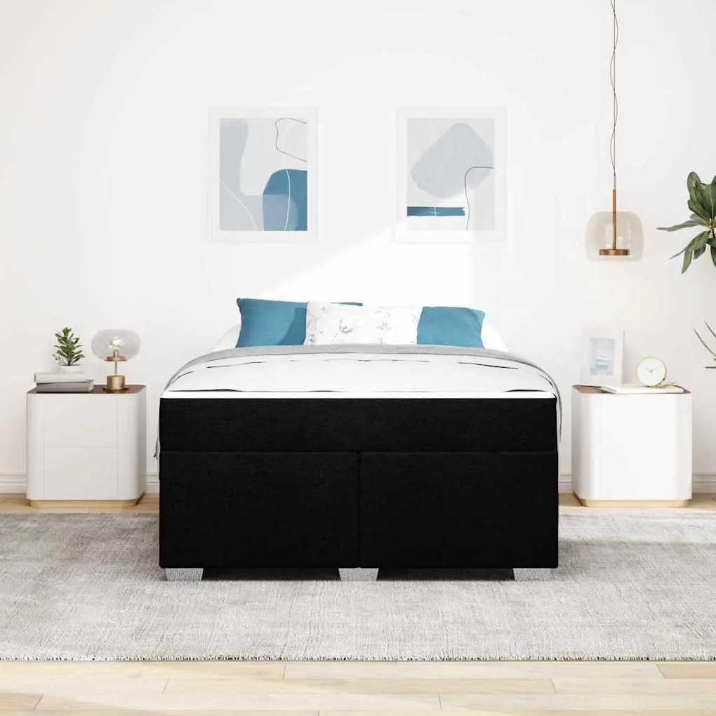 vidaXL Σκελετός Κρεβατιού Άλλο Μαύρο 160 x 200 cm ύφασμα