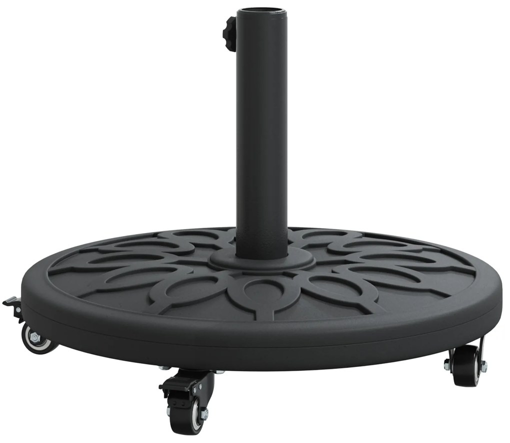 vidaXL Βάση Ομπρέλας με Ρόδες για Πόλους Ø38-48 mm 13 kg Στρογγυλή