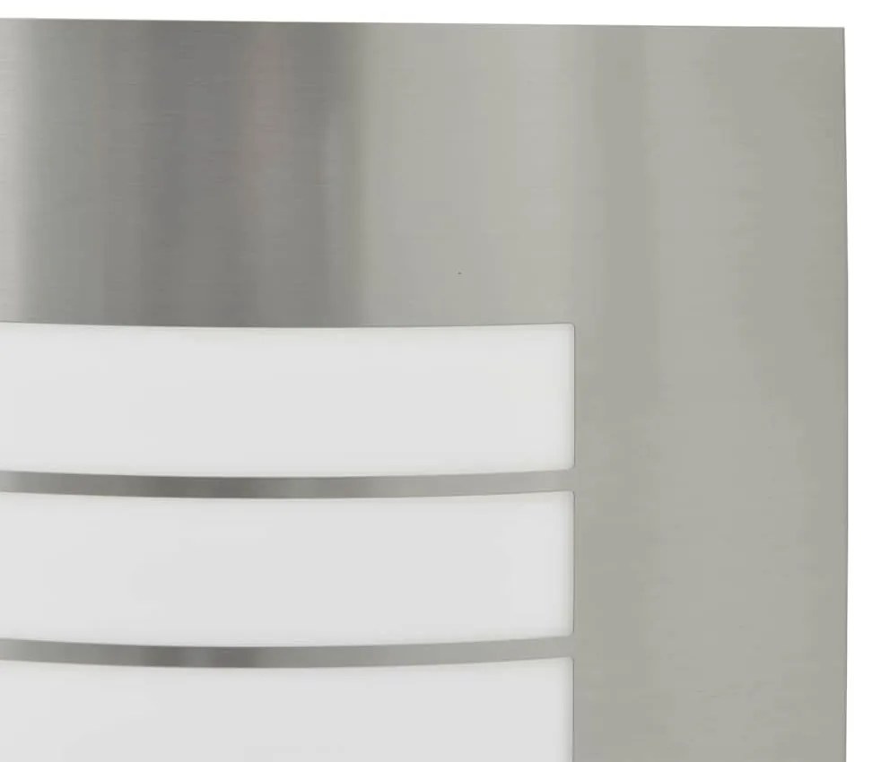 vidaXL Επιτοίχιο φωτιστικό εξωτερικού χώρου 2 pcs Ασημί