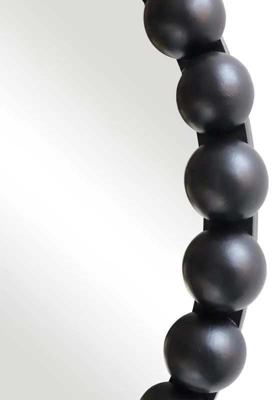 Καθρέπτης Τοίχου Specio Μαύρο Ξύλο Φ60x4.5εκ. 60x4.5x60 εκ.