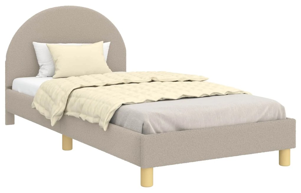 vidaXL Κρεβάτι Παιδικής Κρεβατοκάμαρας με Κεφαλάκι Ανοιχτό γκρι