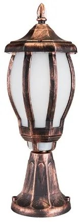 VERDI 203-0235 Vintage Επιδαπέδιο Φωτιστικό Φαναράκι Μονόφωτο 1 x E27 IP44 Χάλκινο Πλαστικό Σώμα-Μ17 x Π17 x Υ47cm Globostar-203 203-0235