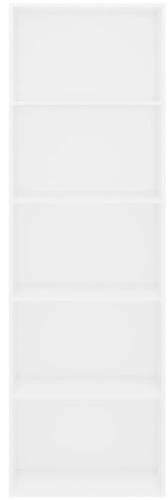 vidaXL Βιβλιοθήκη με 5 Ράφια Λευκή 60 x 30 x 189 εκ. από Επεξ. Ξύλο