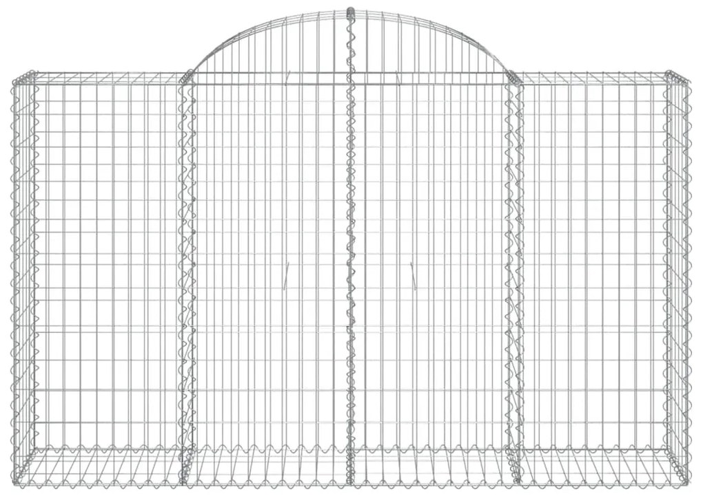 vidaXL Συρματοκιβώτια Τοξωτά 3 τεμ. 200x50x120/140 εκ. Γαλβαν. Ατσάλι