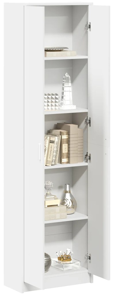 vidaXL ντουλάπα  Λευκή 55x25x189 εκ. από επεξεργασμένο ξύλο