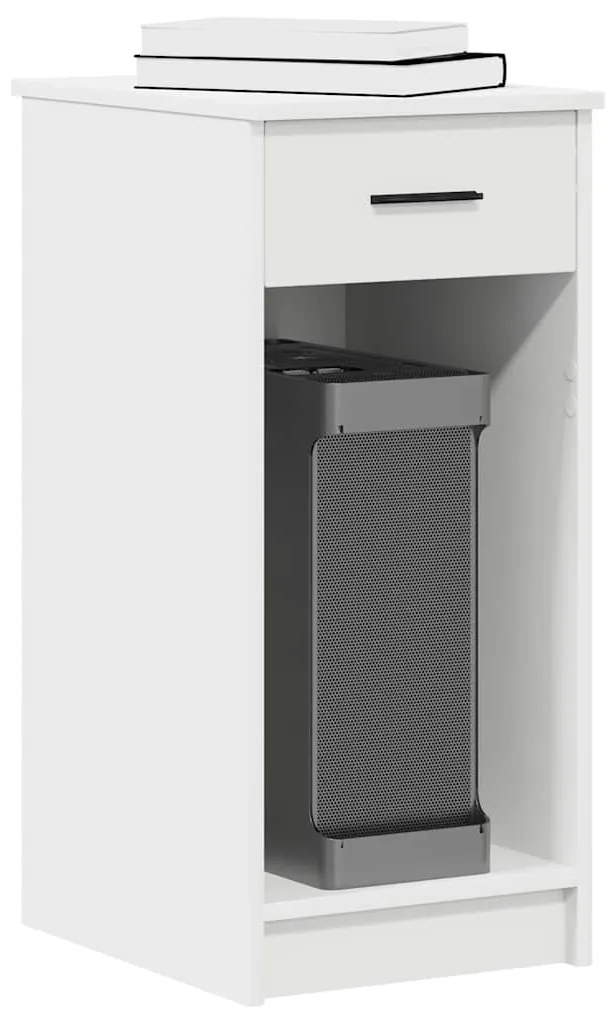 Πύργος υπολογιστή με συρτάρι Λευκό 35x45x77 cm