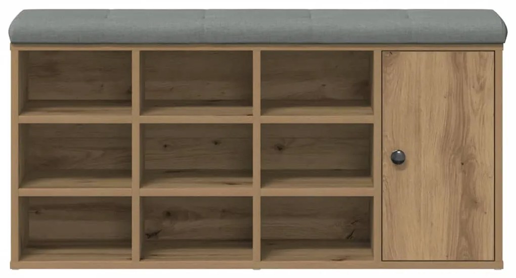 vidaXL Πάγκος παπουτσιών  Artisan Oak 102x32x50 cm Κατασκευασμένο ξύλο