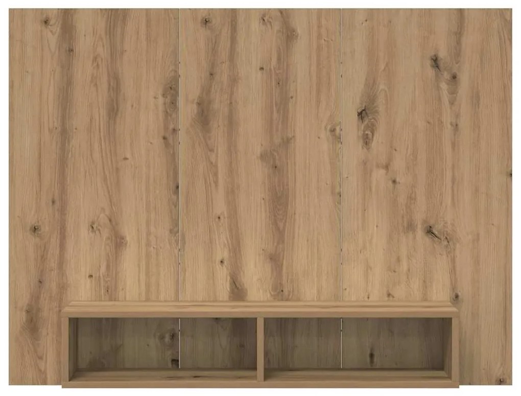 vidaXL Τηλεοπτική Κάβα Τοίχου artisan δρυς 120 x 23.5 x 90 εκ.