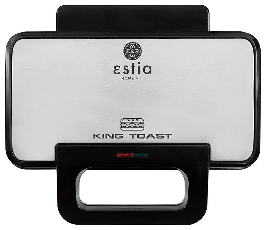 Τοστιέρα King Toast 2 Θέσεων Με Βαθιές Αποσπώμενες Αντικολλητικές Πλάκες 900W Estia 06-12359