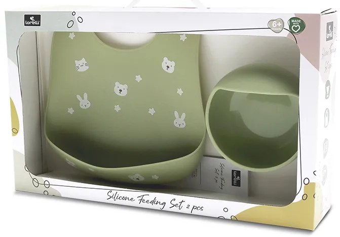 Σετ Φαγητού από Σιλικόνη (μπωλ & σαλιάρα) Green 10230710004