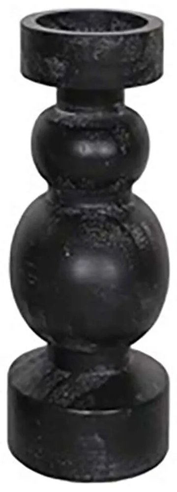 Κηροπήγιο Pierre 027250 13x13x20cm Black Ξύλο