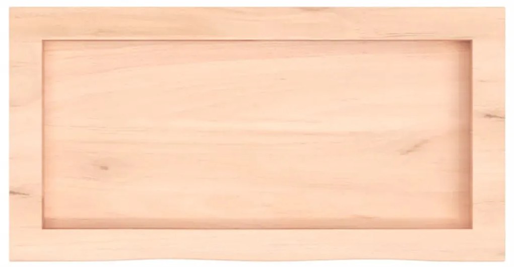 vidaXL Ράφι Τοίχου 60x30x(2-4) εκ. από Ακατέργαστο Μασίφ Ξύλο Δρυός
