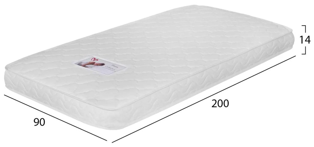 ΣΤΡΩΜΑ ΜΕ FOAM ΧΩΡΙΣ ΕΛΑΤΗΡΙΑ JORDY 90X200 HM374.10  (ROLL PACKING) ΛΕΥΚΟ