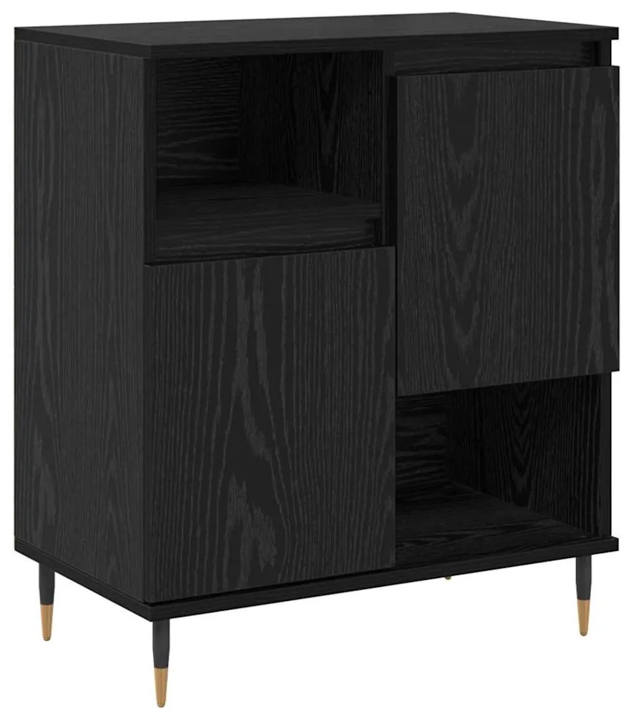 vidaXL Πλαϊνό γραφείο Μαύρη δρυς 60 x 35 x 70 cm Επεξεργασμένο ξύλο