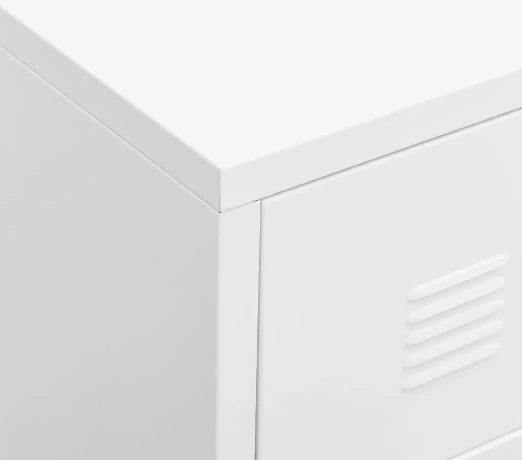 vidaXL Έπιπλο Τηλεόρασης Βιομηχανικό Λευκό 105 x 35 x 42 εκ. Μεταλλικό