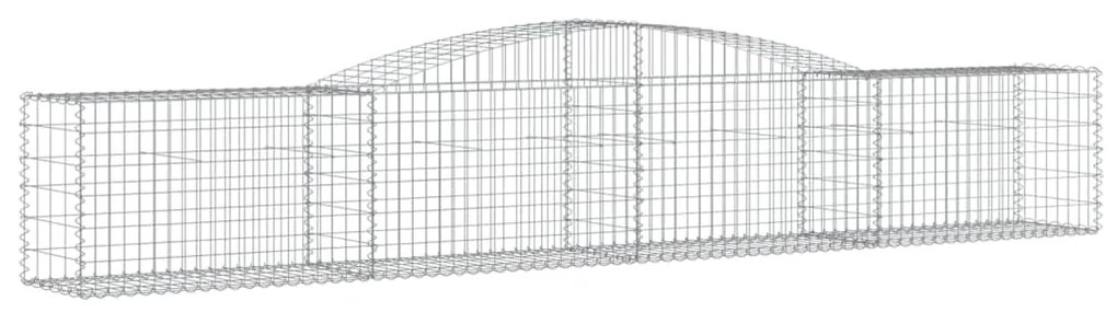 vidaXL Συρματοκιβώτια Τοξωτά 10 τεμ. 400x50x60/80 εκ. Γαλβαν. Ατσάλι