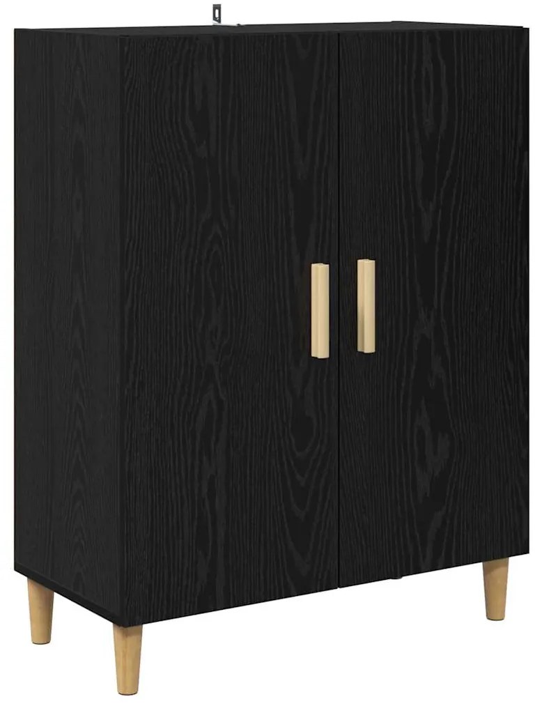 vidaXL Highboard Μαύρη Οξυά 69,5 x 34 x 180 εκ. Επεξεργασμένο ξύλο
