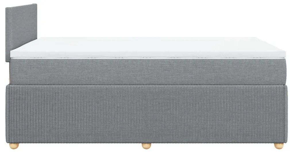 ΚΡΕΒΑΤΙ BOXSPRING ΜΕ ΣΤΡΩΜΑ ΑΝΟΙΧΤΟ ΓΚΡΙ 120X200 ΕΚ. ΥΦΑΣΜΑΤΙΝΟ 3287416